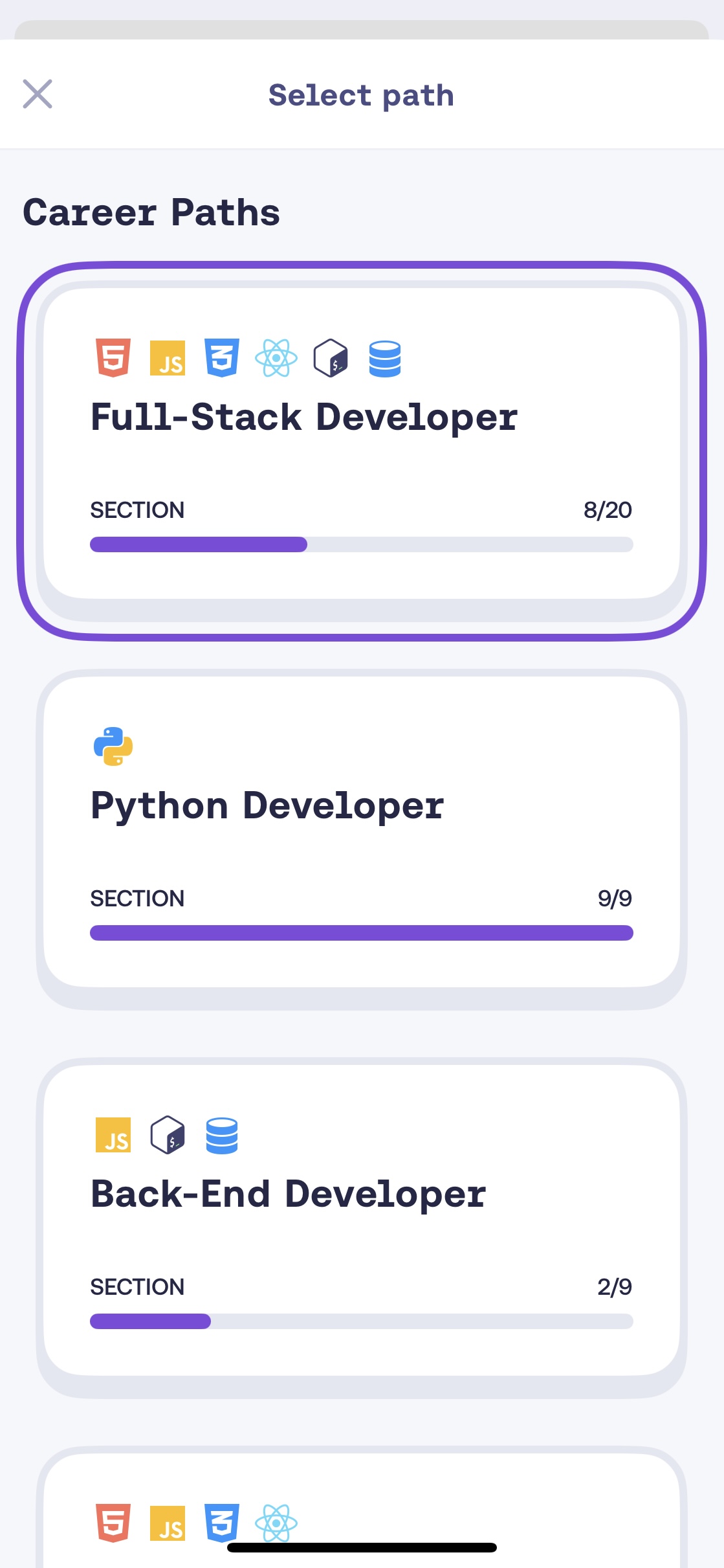 How Do I Change To A Different Learning Path Mimo